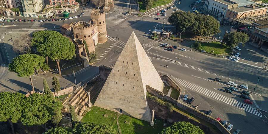 Pyramid of Cestius in Rome