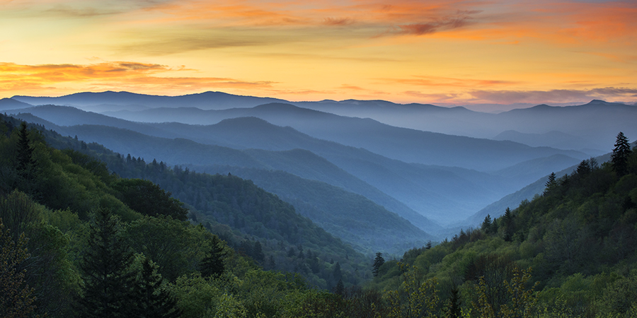 Sunrise Landscape Great Smoky Mountains Sunrise Landscape Great Smoky Mountains
