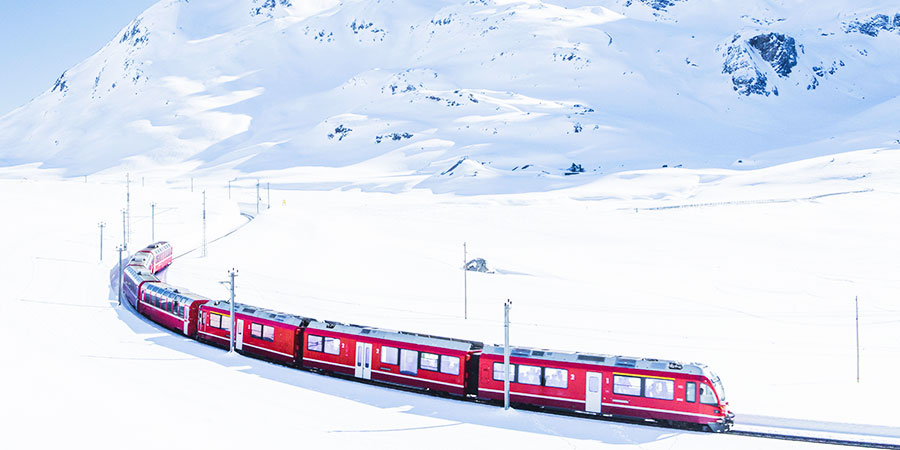 Bernina Express In Winter