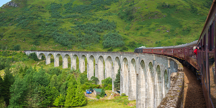 Glenfinnan Viaduct And The Jacobite Steam Train