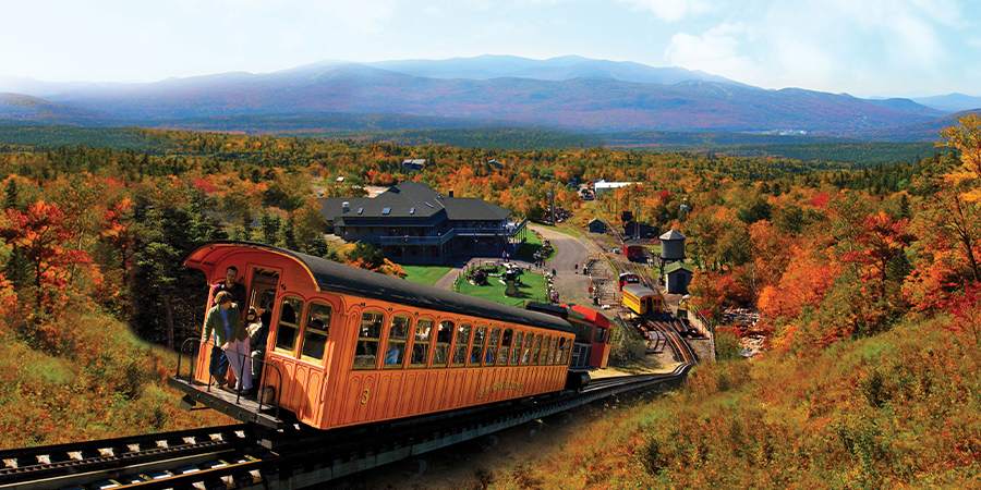 Riding the scenic Mount Washington Cog Railway