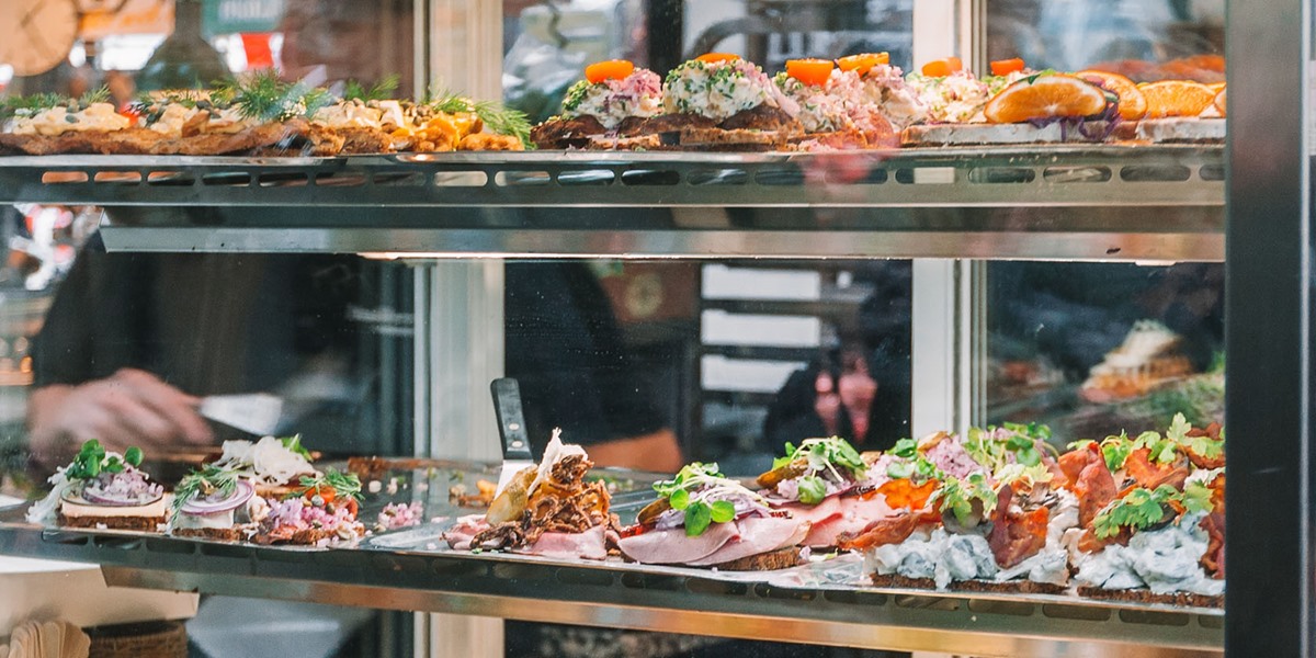Traditional Danish smørrebrød