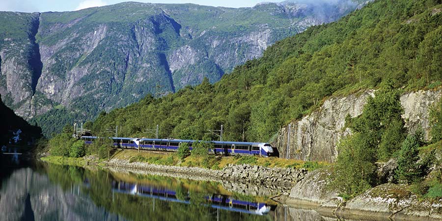 Enjoying a scenic trip on the iconic Bergen Railway