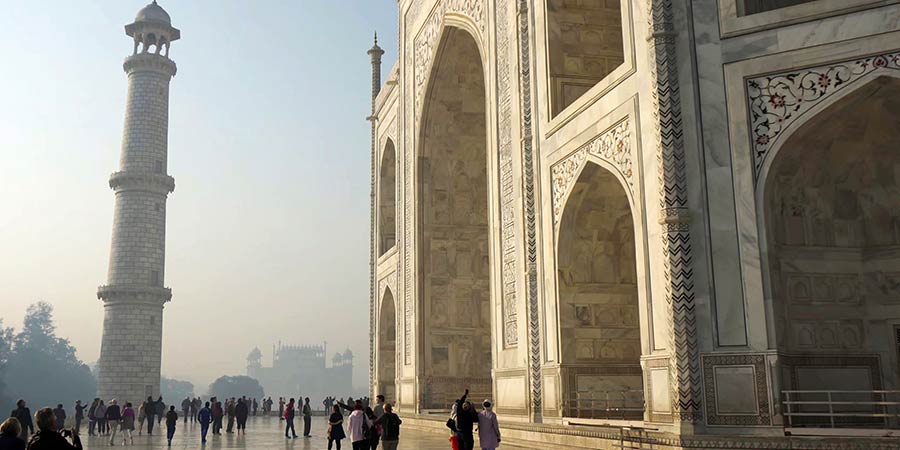 Marveling at the Taj Mahal