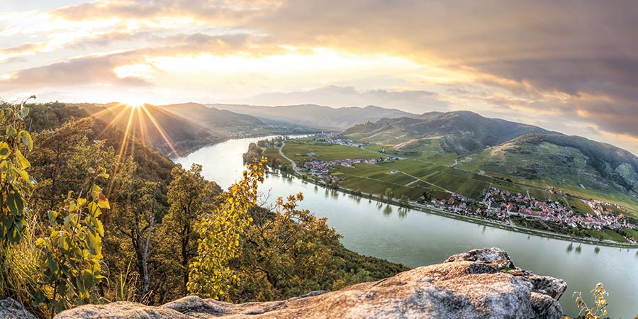 Sailing through the Wachau Valley to Melk Abbey