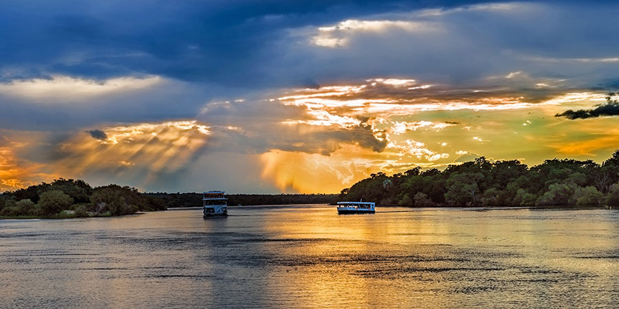 Sunset cruise on the Zambezi River