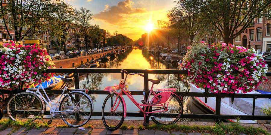 Cruising through the scenic canals of Amsterdam