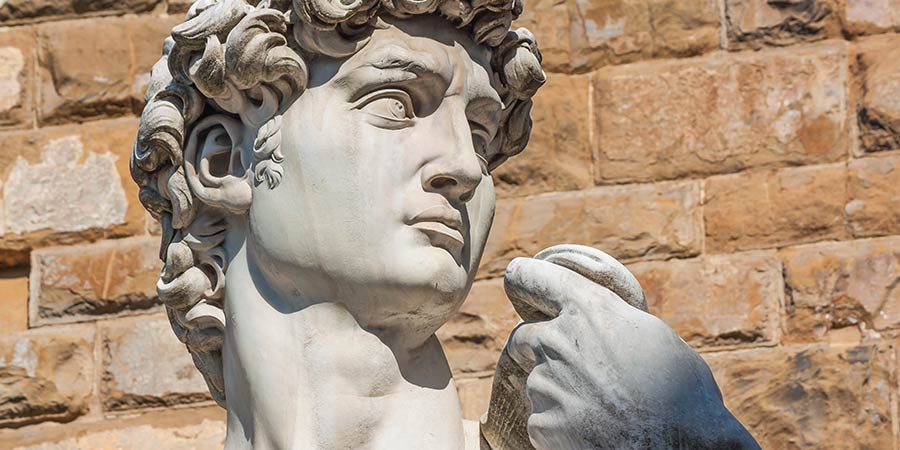Viewing Michelangelo’s David on a tour of Florence