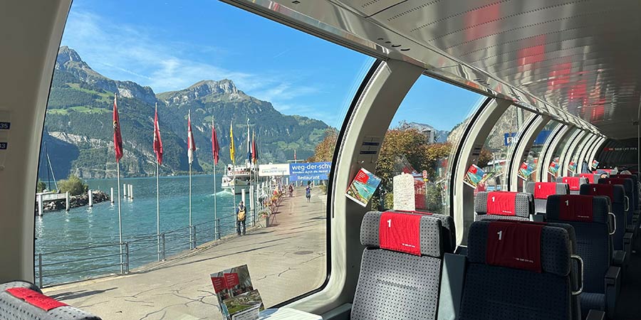 Journeying on the Gotthard Panorama Express