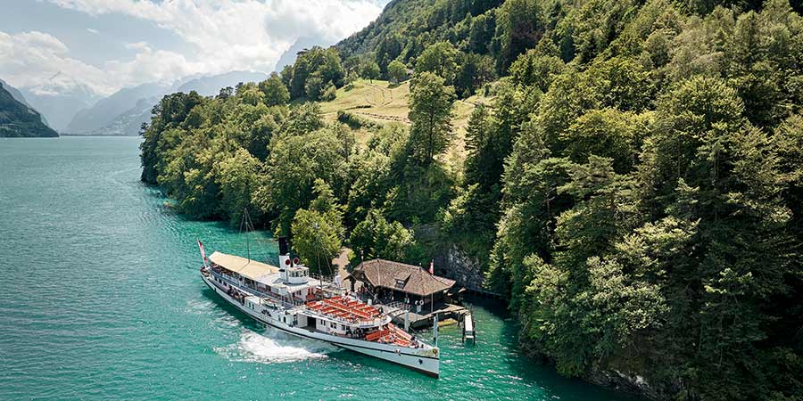 Savoring a premium dinner cruise across Lake Lucerne