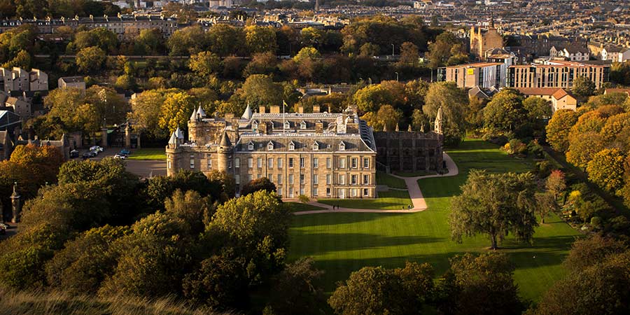 Enjoying a private tour of the Palace of Holyroodhouse in Edinburgh